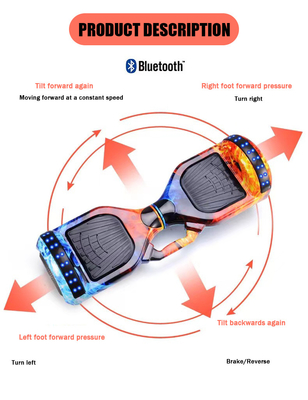 Scooter elétrico unisex 9 polegadas 8 rodas Lamborghini Hoverboard com alcance de controle de aplicativo móvel por carga 5-10KM