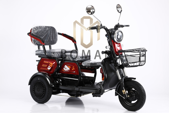 Triciclo de carga elétrico de 3 rodas Velocidade máxima 30-50Km/h Tempo de carga 5-7h Adequado para pilotos adultos