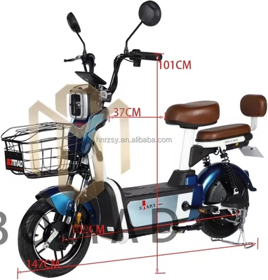Velocidade máxima 30-50km/h 48V 350W Adultos Bateria Eletrônica City Bike Bicicleta Elétrica Sepeda Motor eléctrico