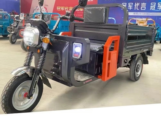 Triciclo elétrico de 1000 W para distribuição de mercadorias e entrega expressa Veículo fechado de grande capacidade