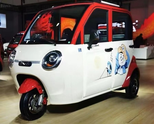 Sistema de travagem de tambor traseiro 500w Triciclo elétrico para adultos Transporte de carga e dois assentos