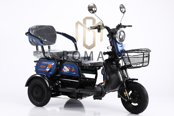 Triciclo elétrico de três rodas de corpo aberto para adultos 48v 800w Bateria 60V100Ah Íon de lítio