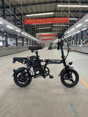 Estrutura de aço Motor de eixo traseiro Bicicleta elétrica pequena cadeia dobrável trancada e muito procurada