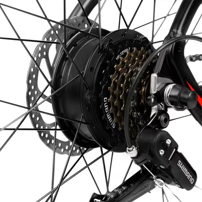 E-bike elétrico 48V 350W 10.4AH Long Range E Cycle Bicicleta com bateria integrada
