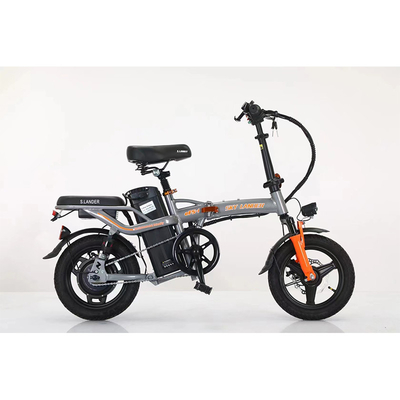 Bicicletas elétricas de potência portáteis para adultos 18 velocidades de engrenagem Alumínio estrutura de liga de 14 polegadas Design dobrável