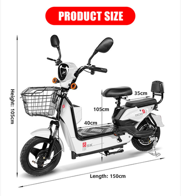 18 &quot;Tamanho de roda 7 velocidade de bicicleta elétrica de cidade com 350watt / 500watt 48v 12ah Bateria E Bikes 2024 Scooter de bicicleta elétrica