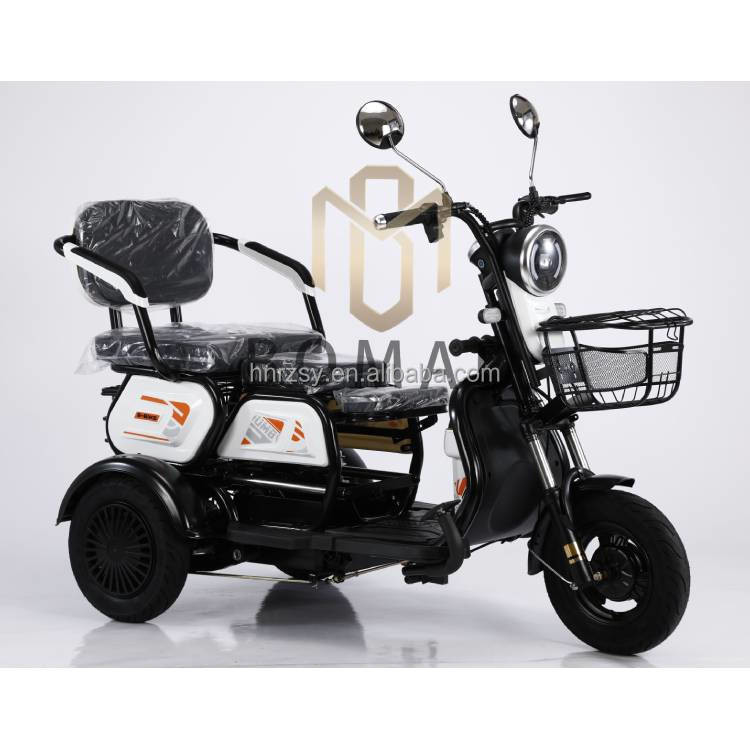 Triciclo de carga elétrico de 3 rodas Velocidade máxima 30-50Km/h Tempo de carga 5-7h Adequado para pilotos adultos