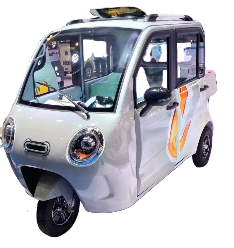 Triciclo de motor elétrico de 800W para adultos 3 rodas 3.75-15 Tamanho do pneu Bateria dianteira Sistema de travagem de bateria traseira