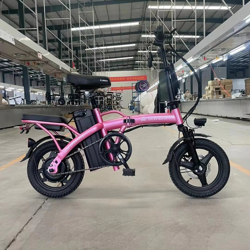 Bicicleta elétrica dobrável de duas rodas com pedal e alcance de luz elétrica por potência 60 km Tempo de carga 3 horas