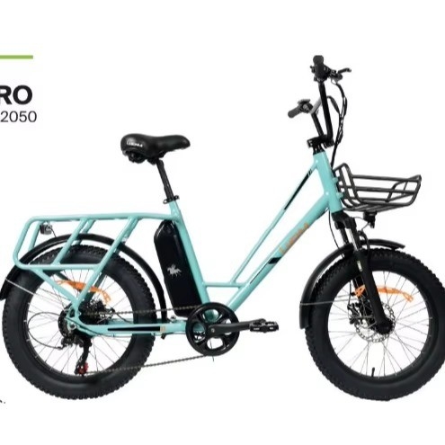 Bicicleta elétrica de lazer urbano com bateria integrada e pedal de potência